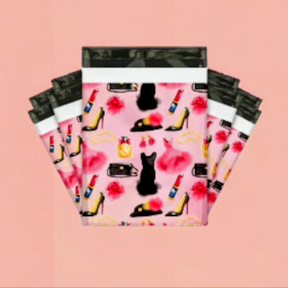 (25) 10x13  Pink Fashion-Themed Poly Mailers